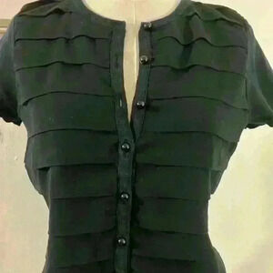 Sweaterworks Black Layered Cardigan